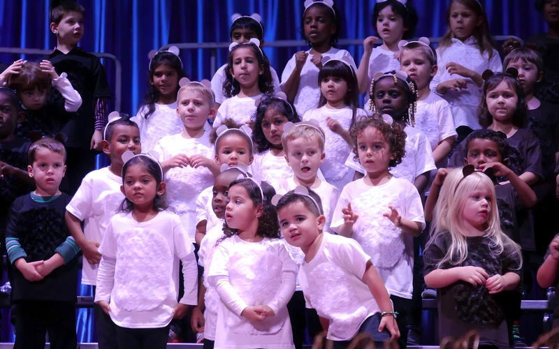 Central Florida Prep students performing on stage